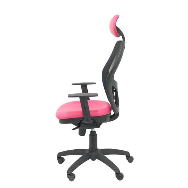Jorquera svart stol liknande mesh rosa sits med fast nackstöd
