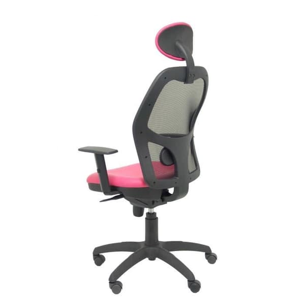 Jorquera svart stol liknande mesh rosa sits med fast nackstöd