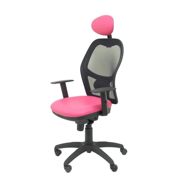 Jorquera svart stol liknande mesh rosa sits med fast nackstöd