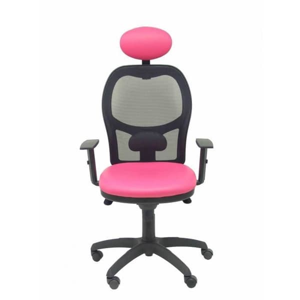Jorquera svart stol liknande mesh rosa sits med fast nackstöd
