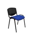 Miniatyrbild 1 av 2: Paket med 4 ergonomiska, stapelbara, multifunktionella, multifunktionella ryggstöd och säten, i svart PVC, klädd i tyg