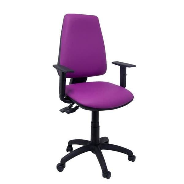 Ergonomisk kontorsstol med synkroniseringsmekanism och justerbar höjd - Sits och rygg klädd i liknande läder
