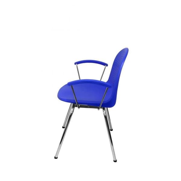 Pack med 4 stolar - PIQUERAS Y CRESPO - Ves - Ergonomiska - Blå plast - Fasta armstöd