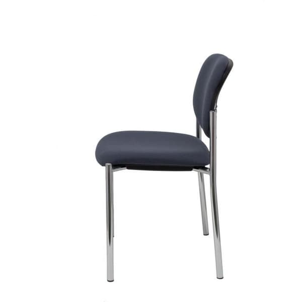 Silla fija Villalgordo bali gris oscuro chasis cromo