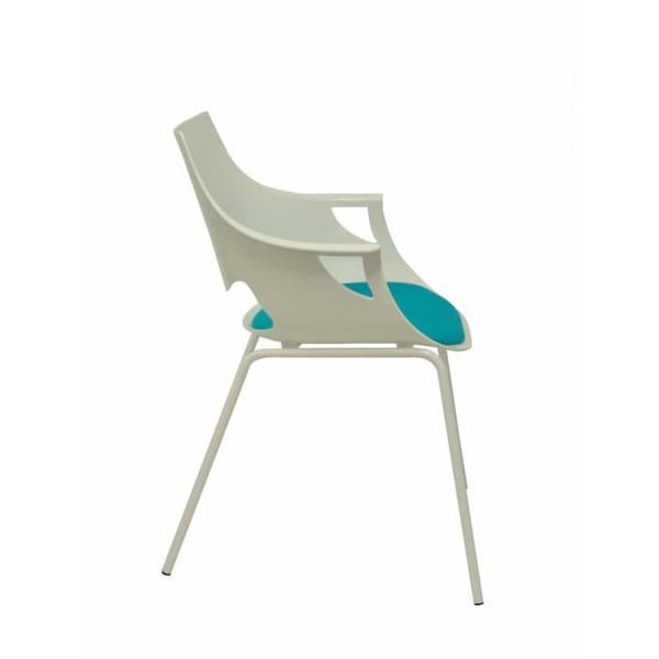 PIQUERAS Y CRESPO Modelo Saceruela- Paket med 3 sillas confidentes ergonÃ³mica monocarcasa con reposabrazos y estructura metálica