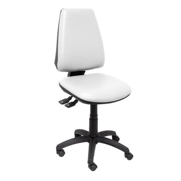 Ergonomisk kontorsstol PIQUERAS Y CRESPO - Modell 14S - Vit - Synkromekanism - Nylonhjul