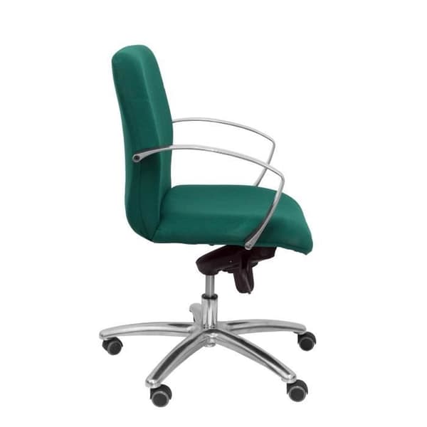 Ergonomisk mottagningsfåtölj med lutningsmekanism och justerbar i höjdled Sits och rygg klädd i grönt BALI-tyg