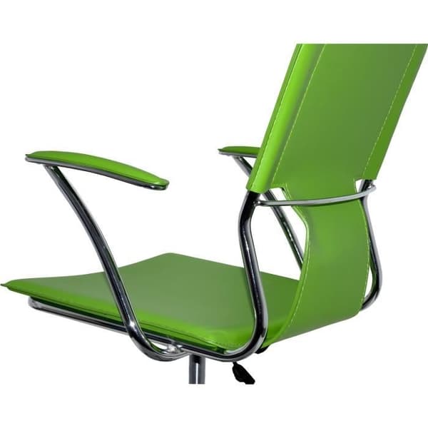 Ergonomisk kontorsstol med fasta armar - PIQUERAS Y CRESPO - Modell 214 - Grön - Imitation
