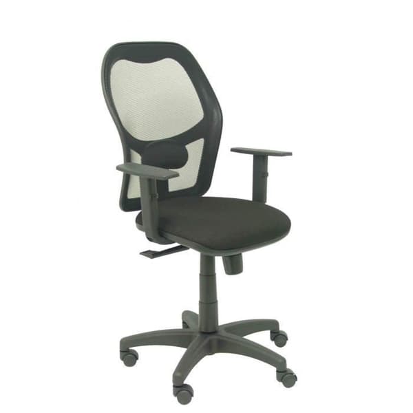 Silla AlocÃ © n malla negra asiento bali negro brazos regulables