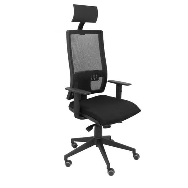 Ergonomisk kontorsstol PIQUERAS Y CRESPO Horna - Andningsbar och höjdjusterbar malla - Svart BALI-tyg
