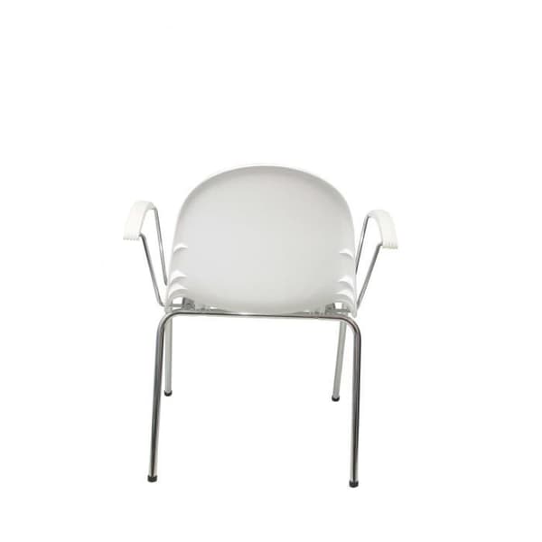 PIQUERAS Y CRESPO Modelo Ves -Pack 4 sillas confides ergonÃ³micas con brazos fijos cromados y estructura cromada - Asiento y