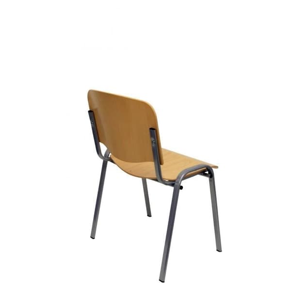 Piqueras y Crespo Modelo Golosalvo - Paket med 4 sillas säker ergonomisk, stapelbar, mångsidig och strukturerad i grå färg -