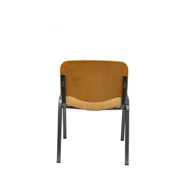 Piqueras y Crespo Modelo Golosalvo - Paket med 4 sillas säker ergonomisk, stapelbar, mångsidig och strukturerad i grå färg -