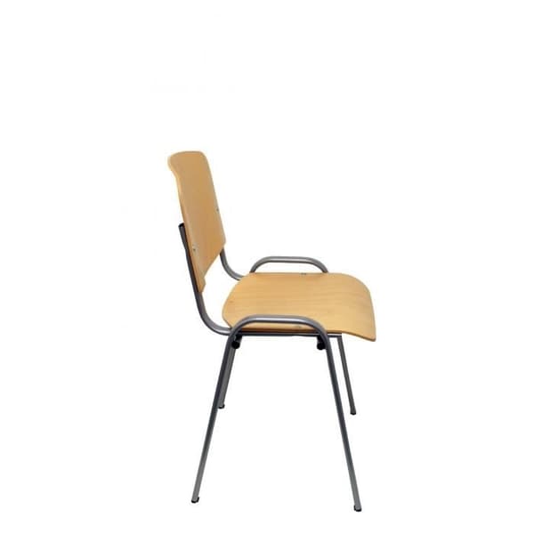 Piqueras y Crespo Modelo Golosalvo - Paket med 4 sillas säker ergonomisk, stapelbar, mångsidig och strukturerad i grå färg -