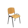 Miniatyrbild 1 av 4: Piqueras y Crespo Modelo Golosalvo - Paket med 4 sillas säker ergonomisk, stapelbar, mångsidig och strukturerad i grå färg -