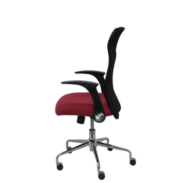 Silla Minaya respaldo malla negro asiento bali granat