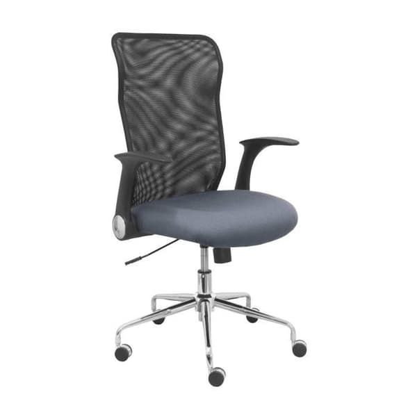 Silla Minaya respaldo malla negro asiento bali gris oscuro
