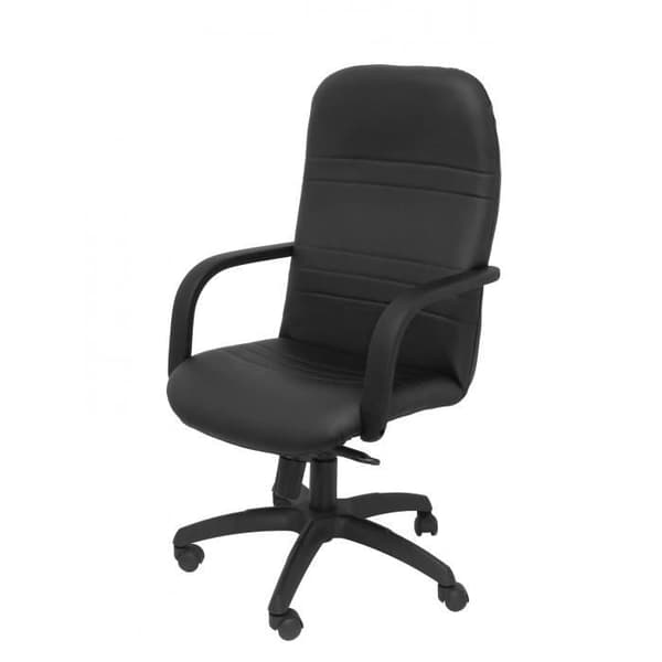 Ergonomisk chefsstol - PIQUERAS Y CRESPO - Modell 100DBPIELNE - Läder - Svart
