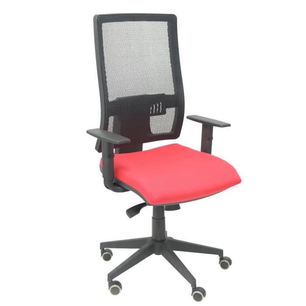 Ergonomisk kontorsstol med synkromekanism och höjdjusterbart ryggstöd i mesh som andas med nackstöd och sits