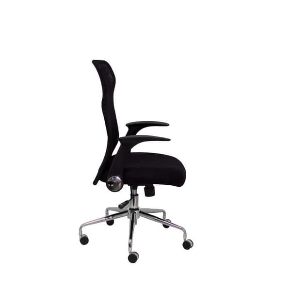 Ergonomisk kontorsstol PIQUERAS Y CRESPO Modell 4031 - Svart tyg - Infällbara och fällbara armstöd