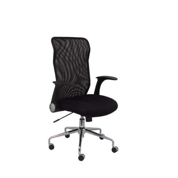 Ergonomisk kontorsstol PIQUERAS Y CRESPO Modell 4031 - Svart tyg - Infällbara och fällbara armstöd