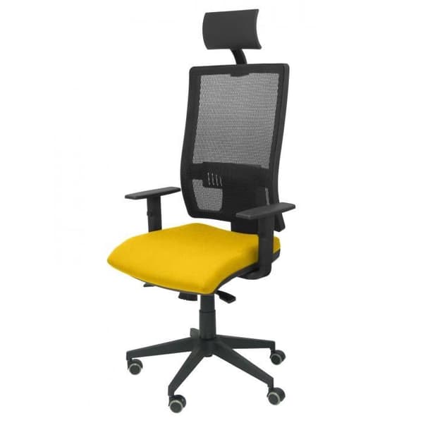Ergonomisk kontorsstol med synkromekanism och justerbar höjd, högt ryggstöd i ventilerande mesh med nackstöd och