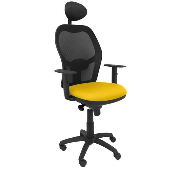 Ergonomisk kontorsstol Jorquera - PIQUERAS Y CRESPO - Gul - Tyg - Med fast nackstöd
