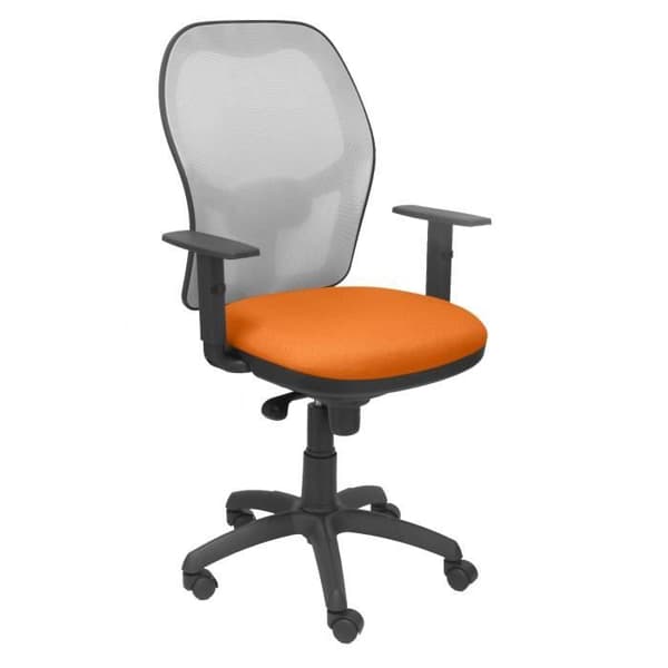 Jorquera ergonomisk kontorsstol - PIQUERAS Y CRESPO - grått nät och orange BALI-sits