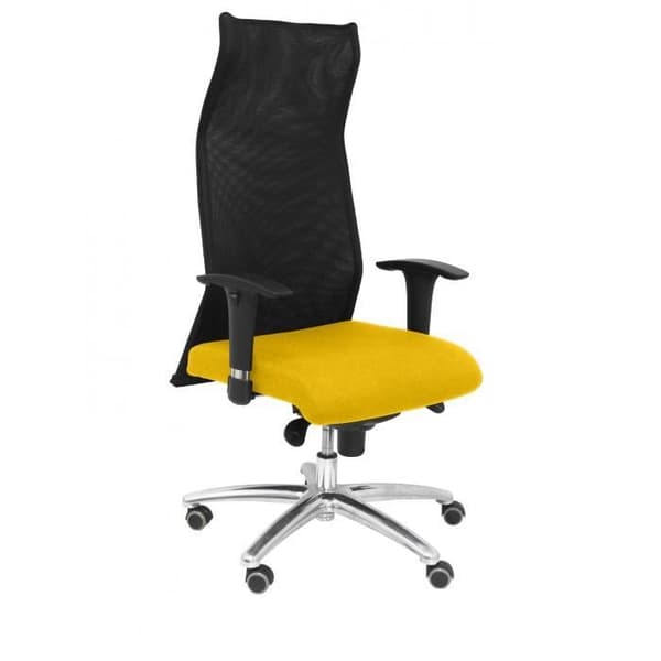 Modell 13SBALI100 Ergonomisk kontorsstol med synkron och höj- och sänkbar mekanism Andas ryggstöd i svart mesh och