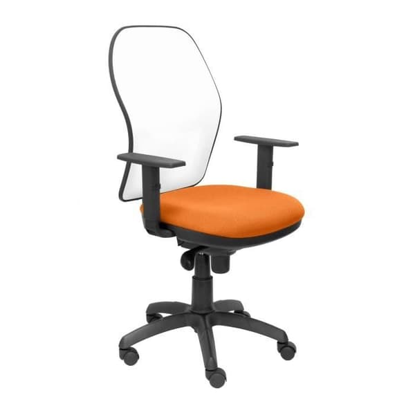 Jorquera stol vit mesh orange sits bali