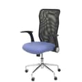 Miniatyrbild 3 av 4: Silla Minaya respaldo malla negro asiento bali azul claro