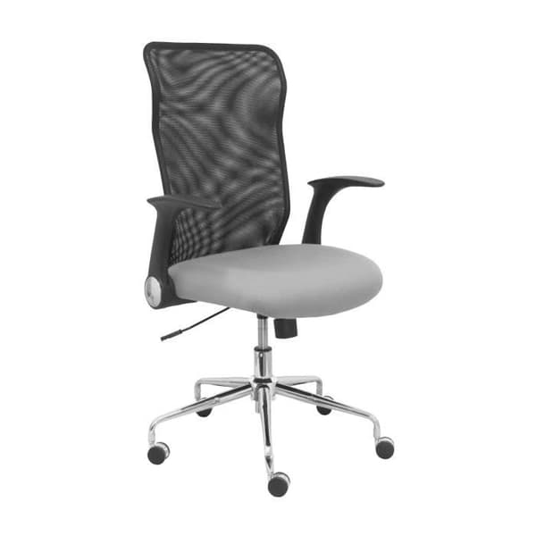 Silla Minaya respaldo malla negro asiento bali claro grå