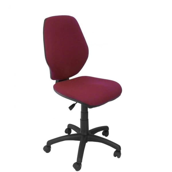 Ergonomisk kontorsstol med synkromekanism och justerbar höjd - Sits och rygg klädd i PIQUERAS rött ARAN-tyg