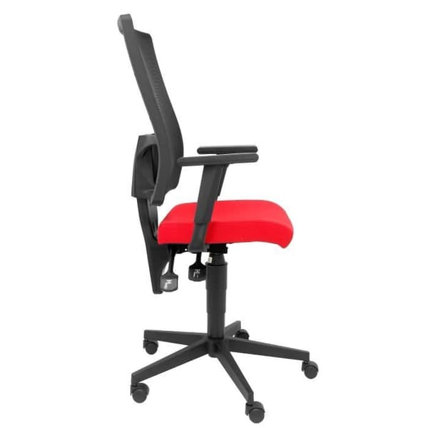 Ergonomisk kontorsstol med synkromekanism, justerbara armstöd och svankstöd - Andningsbart ryggstöd i svart mesh och