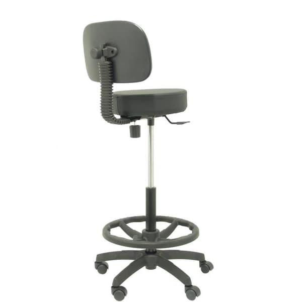 PIQUERAS Y CRESPO Modelo Llanos Taburete - Ergonomisk taburet med lama kontaktmekanism, justerbar i altura och aro vilad