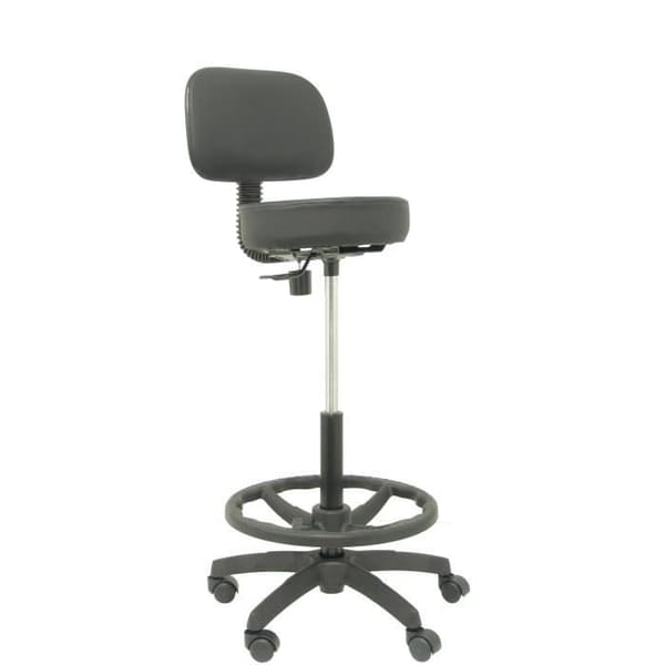 PIQUERAS Y CRESPO Modelo Llanos Taburete - Ergonomisk taburet med lama kontaktmekanism, justerbar i altura och aro vilad