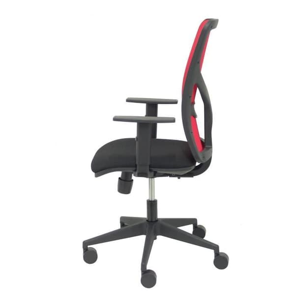 Ergonomisk kontorsstol Motilla - PIQUERAS Y CRESPO - Malla roja - Asiento Bali negro - Justerbar arm