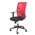 Miniatyrbild 2 av 4: Ergonomisk kontorsstol Motilla - PIQUERAS Y CRESPO - Malla roja - Asiento Bali negro - Justerbar arm