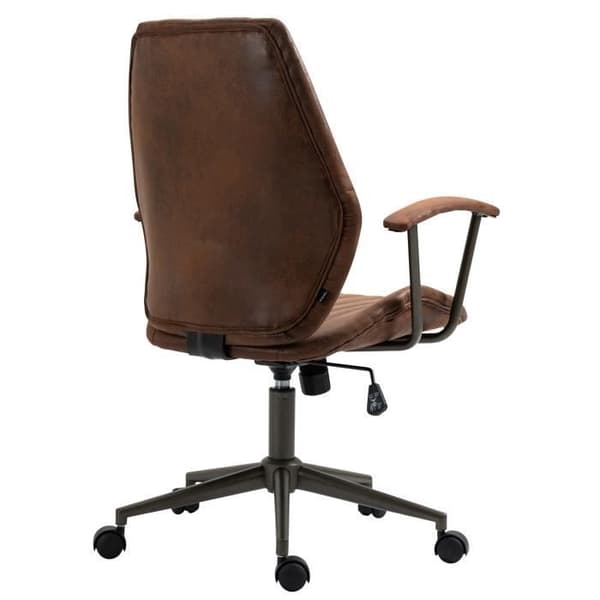 Retro Kontorsstol Nampa - CLP - Kognac - Syntetisk - Armstöd - Metallställning