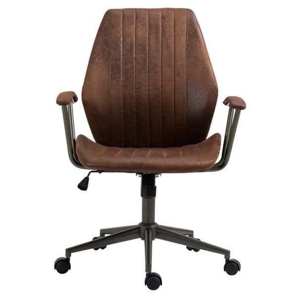 Retro Kontorsstol Nampa - CLP - Kognac - Syntetisk - Armstöd - Metallställning