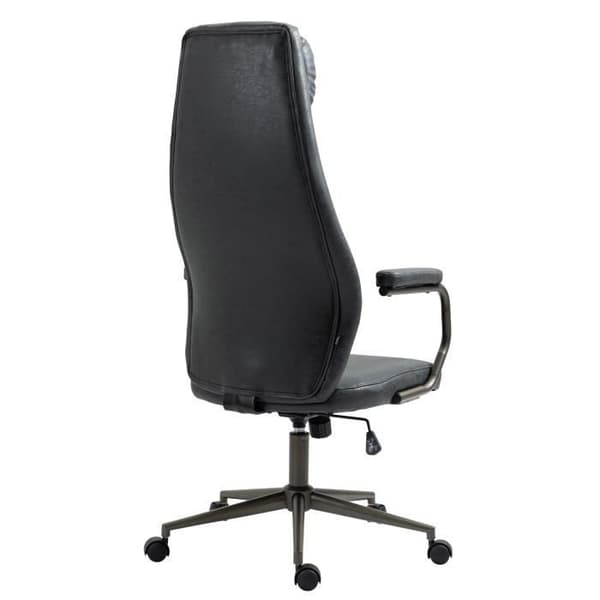 Pocatello kontorsstol i konstläder - CLP - Antik svart - Justerbar - Svängbar - Elegans - Chic
