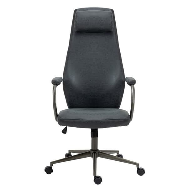 Pocatello kontorsstol i konstläder - CLP - Antik svart - Justerbar - Svängbar - Elegans - Chic