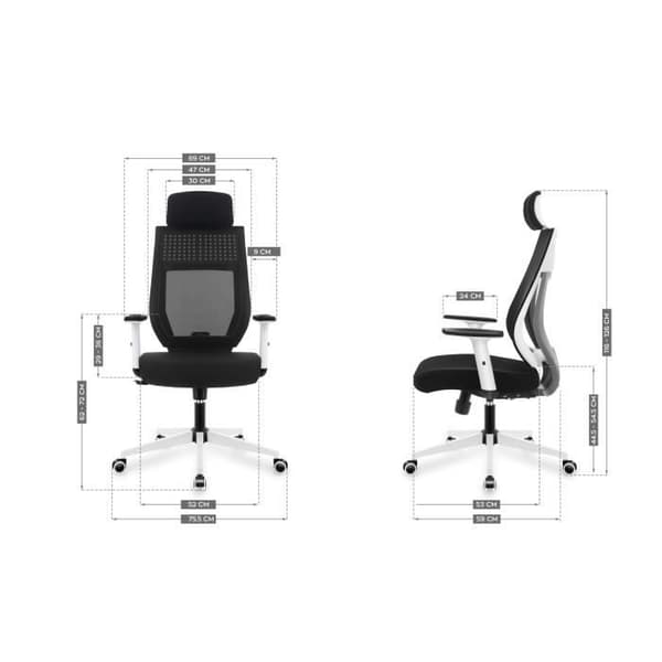 Stolkontor - MARK ADLER - Chef 3.9 - Ergonomisk - Tyg - Svart