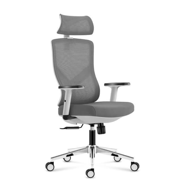 Kontorsstol - MARK ADLER - Manager 3.3 - Ergonomisk - HD Mesh Tyg - Vit-Grå