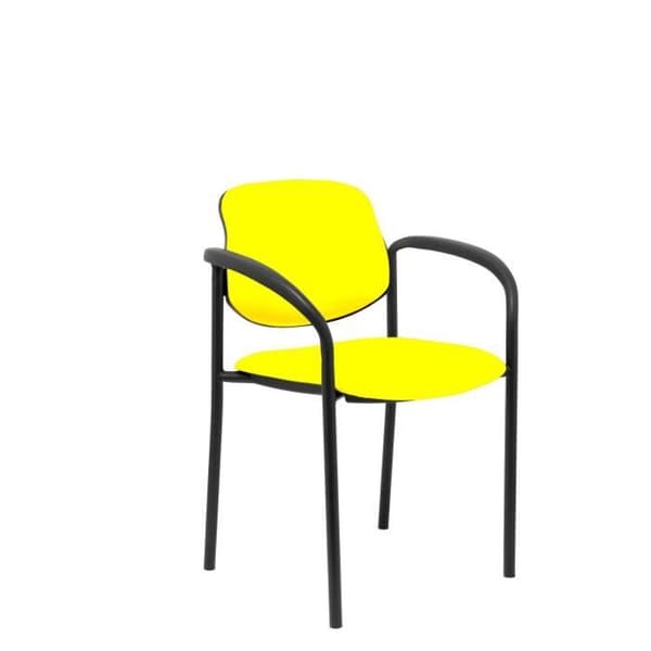 Konfidentiell stol - PIQUERAS Y CRESPO - Modell Villalgordo - Gul - Tyg - Ergonomiska armstöd