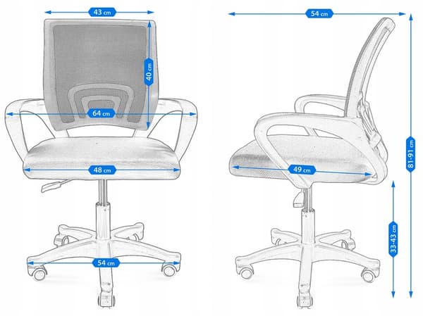 SMART stol sort/rød (ny kode)