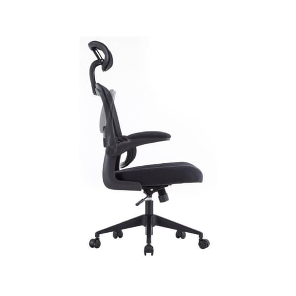 Ergonomisk Kontorsstol - Woxter - Ergo Black - Höjdjusterbar - Armstöd - Andningsbart Tyg