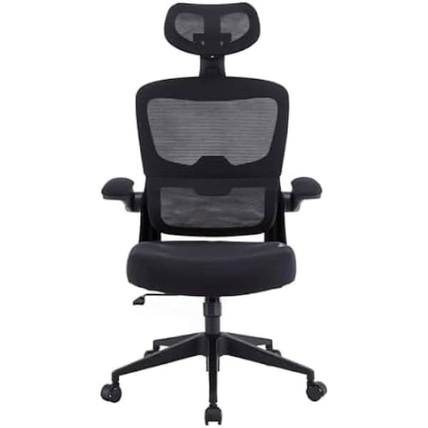 Ergonomisk Kontorsstol - Woxter - Ergo Black - Höjdjusterbar - Armstöd - Andningsbart Tyg
