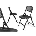 Miniatyrbillede 2 af 3: Polstrede Campingstol ZJ-Y59BL Sort 59 x 50 x 82 cm 108 x 13,5 x 50 cm (4 enheder)