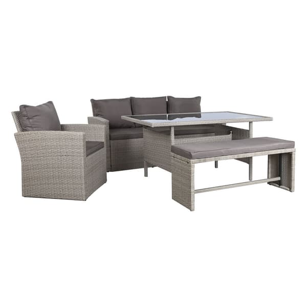 Have møbler DKD Home Decor Brun 177 x 72 x 80 cm (5 Dele)